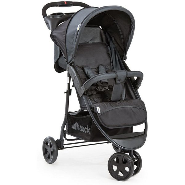 Hauck Kinder-Buggy Citi Neo II - Caviar Stone, Dreirad Sportwagen einhändig faltbar nur 7,5 kg mit Liegeposition