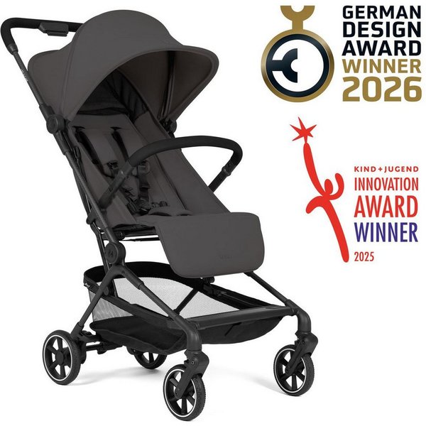 Hauck Kinder-Buggy Lite N Care - Dark Anthracite, leichter Sportwagen Reisebuggy faltbar mit Liegefunktion bis 22 kg