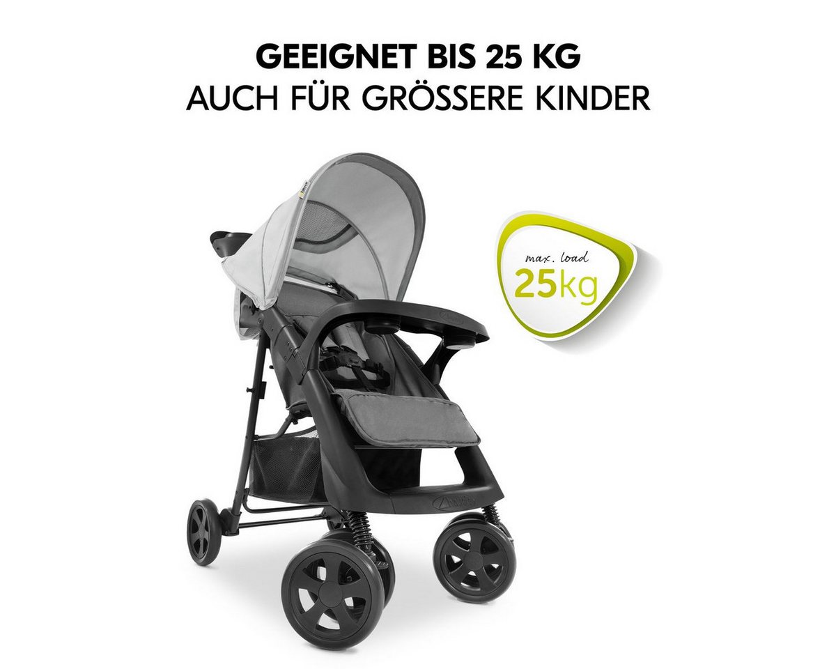 Hauck Kinder-Buggy Shopper Neo II - Grey, mit Liegeposition, Einhand-Faltmechanismus, Zubehör & Fehn Spieltier – Bild 4 von 5