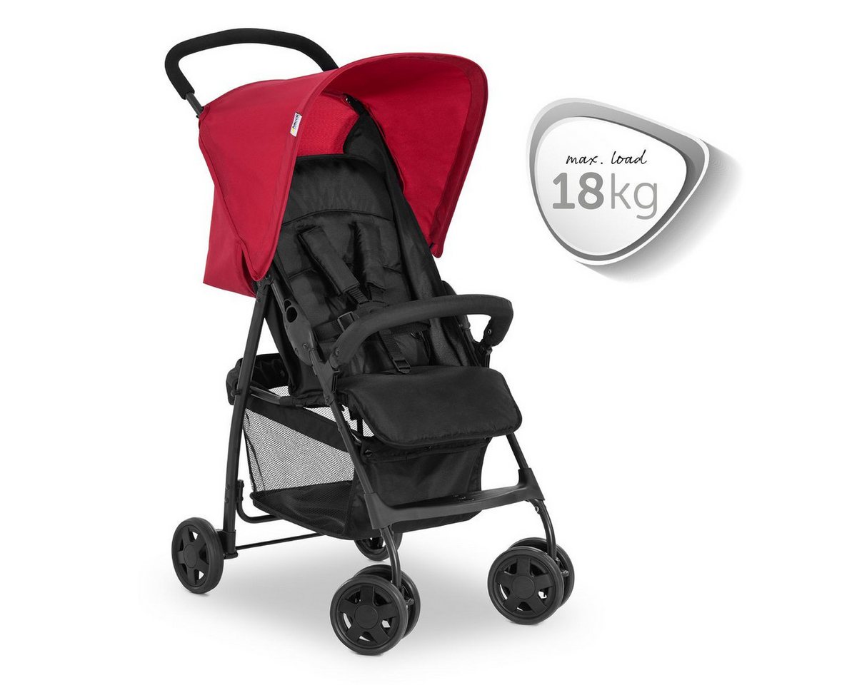 Hauck Kinder-Buggy Sport - Red, Reisebuggy nur 5,9 kg mit Liegeposition, Einhand-Faltung & Zubehör – Bild 3 von 5