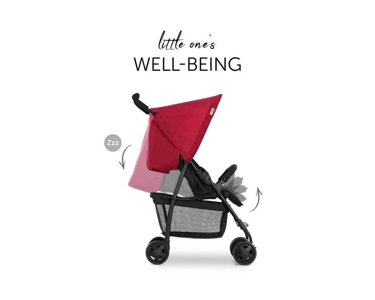 Hauck Kinder-Buggy Sport - Red, Reisebuggy nur 5,9 kg mit Liegeposition, Einhand-Faltung & Zubehör – Bild 5 von 5
