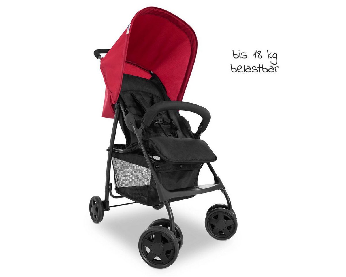 Hauck Kinder-Buggy Buggy Sport - Red, mit Liegeposition und Einhand-Faltmechanismus – Bild 2 von 5