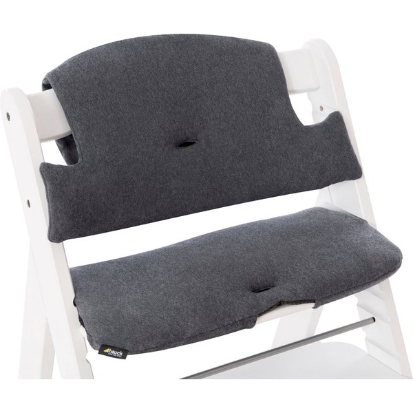 Hauck Kinder-Sitzauflage Select, jersey charcoal, für den ALPHA+ Holzhochstuhl und weitere Modelle