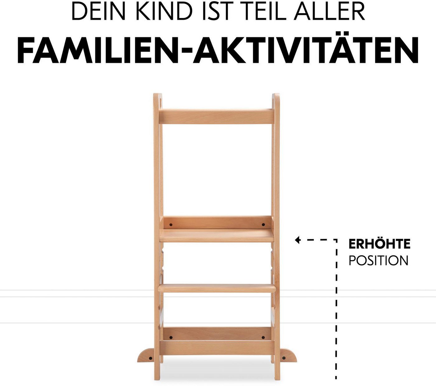 Hauck Stehhilfe Lernturm Learn N Explore, Natural – Bild 3 von 5