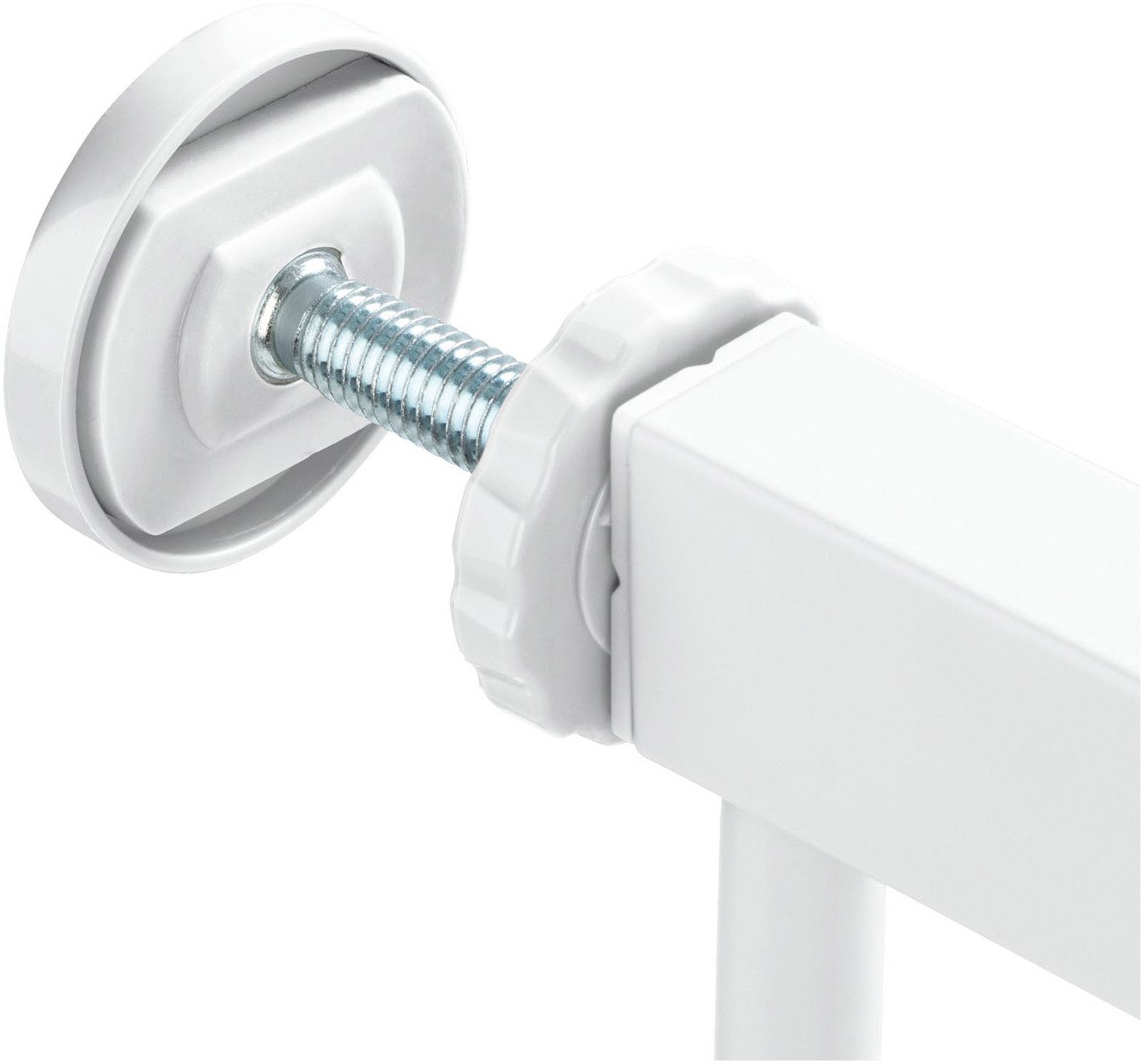 Hauck Türschutzgitter Open N Stop 2 Set inklusive Verlängerung 21 cm, White, auch als Treppenschutzgitter verwendbar, 96-101 cm – Bild 2 von 5