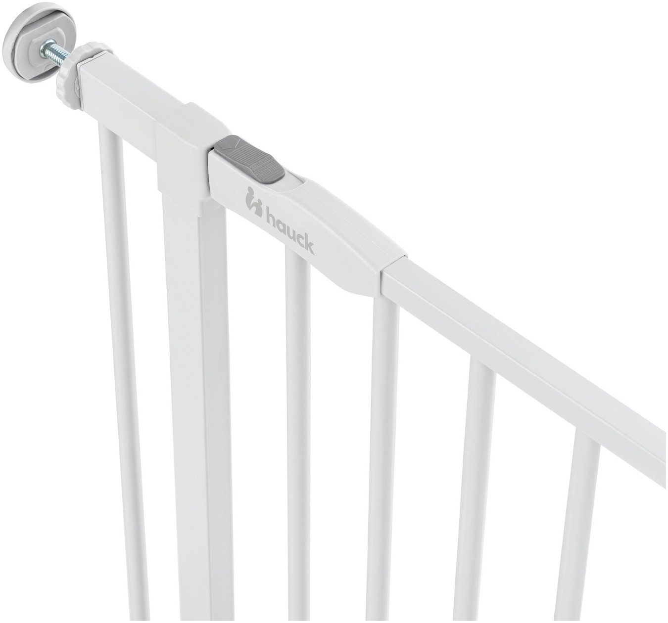 Hauck Türschutzgitter Open N Stop 2 Set inklusive Verlängerung 21 cm, White, auch als Treppenschutzgitter verwendbar, 96-101 cm – Bild 4 von 5