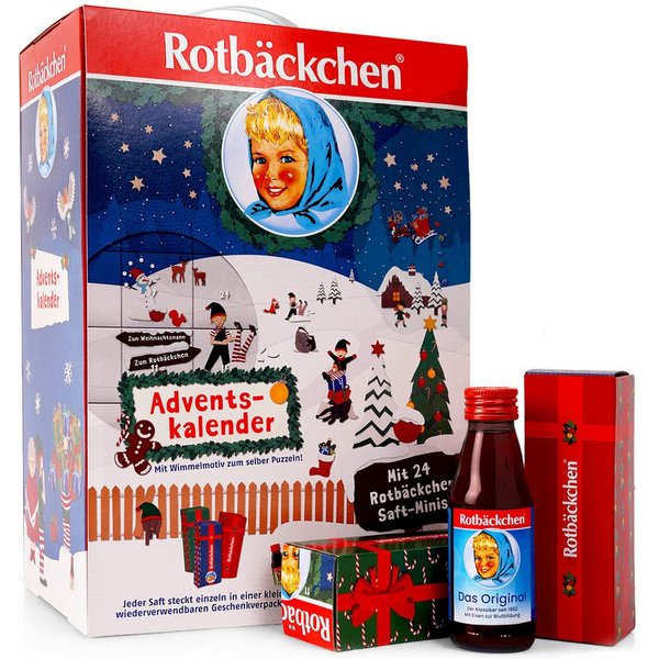 Haus Rabenhorst Lebensmittel-Adventskalender ROTBÄCKCHEN Adventskalender (24 x 125 ml)