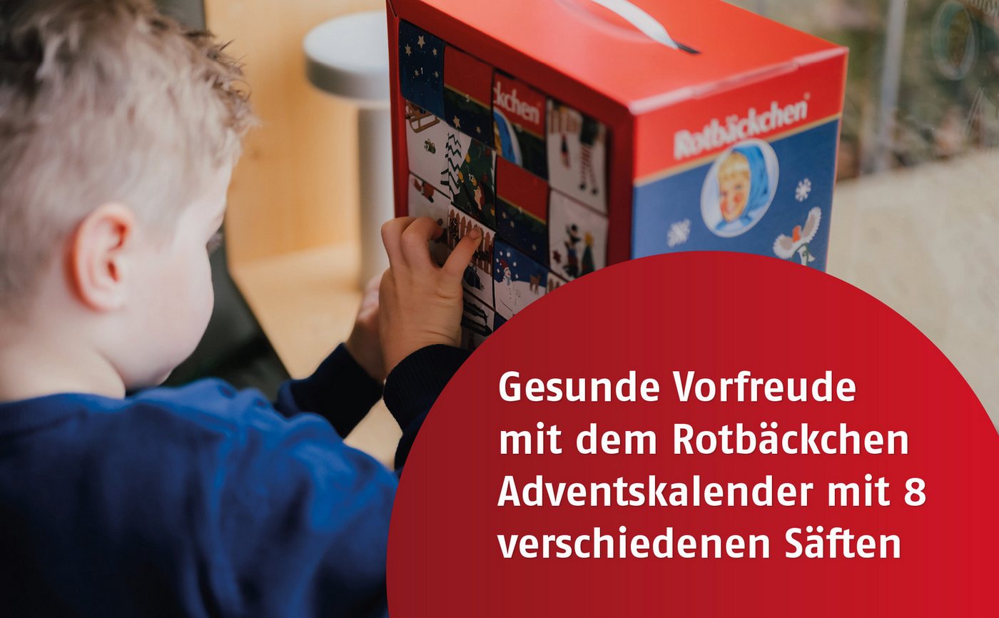 Haus Rabenhorst Lebensmittel-Adventskalender ROTBÄCKCHEN Adventskalender (24 x 125 ml) – Bild 3 von 5