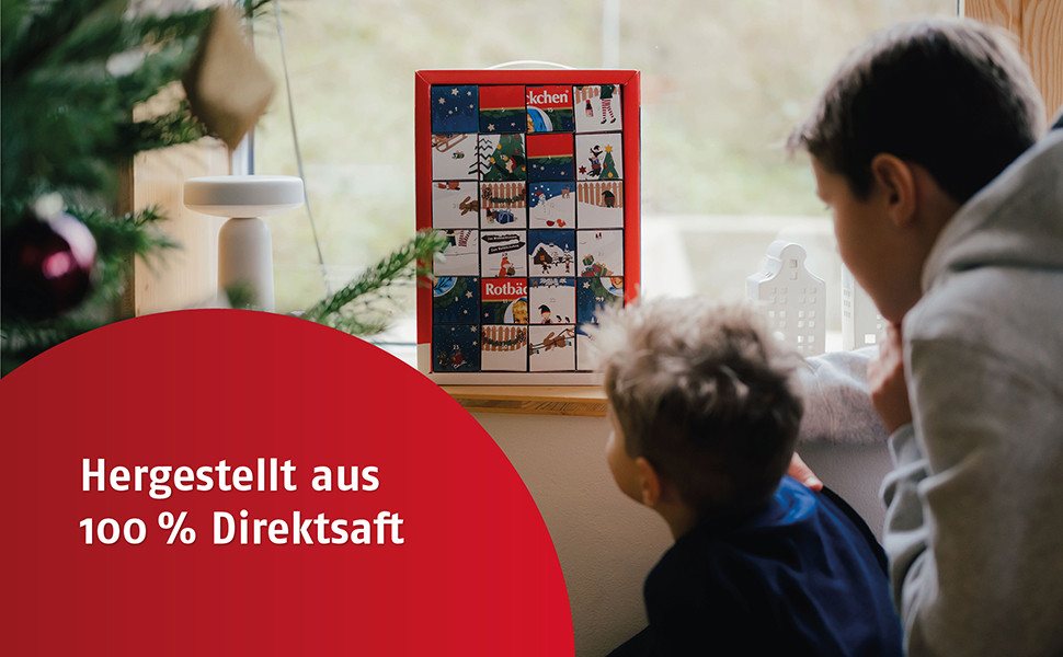 Haus Rabenhorst Lebensmittel-Adventskalender ROTBÄCKCHEN Adventskalender (24 x 125 ml) – Bild 4 von 5