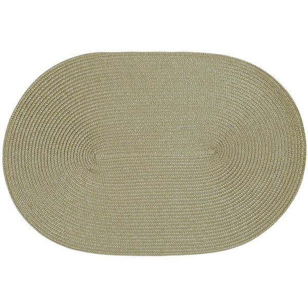 Haus und Deko Platzset Platzset oval ca. 45x30 cm Bast Optik Platzdeckchen Tischset geflochte, (1-St)