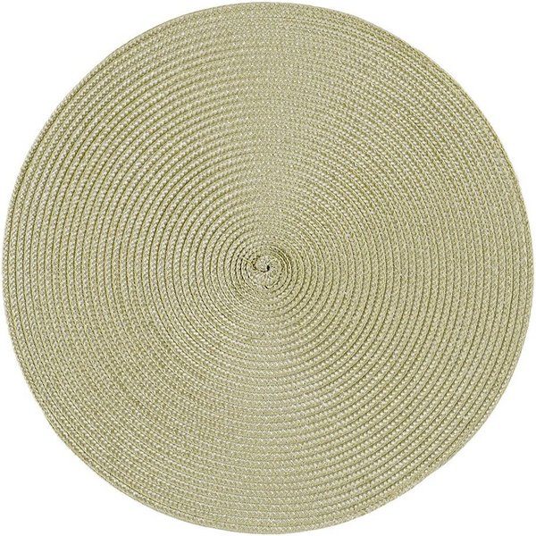 Haus und Deko Platzset Platzset rund ca. 35 cm Ø abwaschbar Bast Optik Tischset Platzdeckche, (1-St)