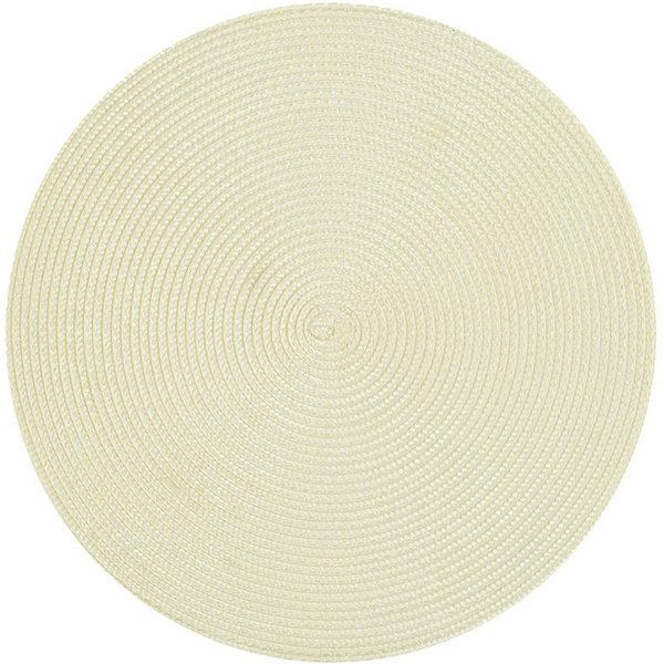 Haus und Deko Platzset Platzset rund ca. 35 cm Ø abwaschbar Bast Optik Tischset Platzdeckche, (1-St)