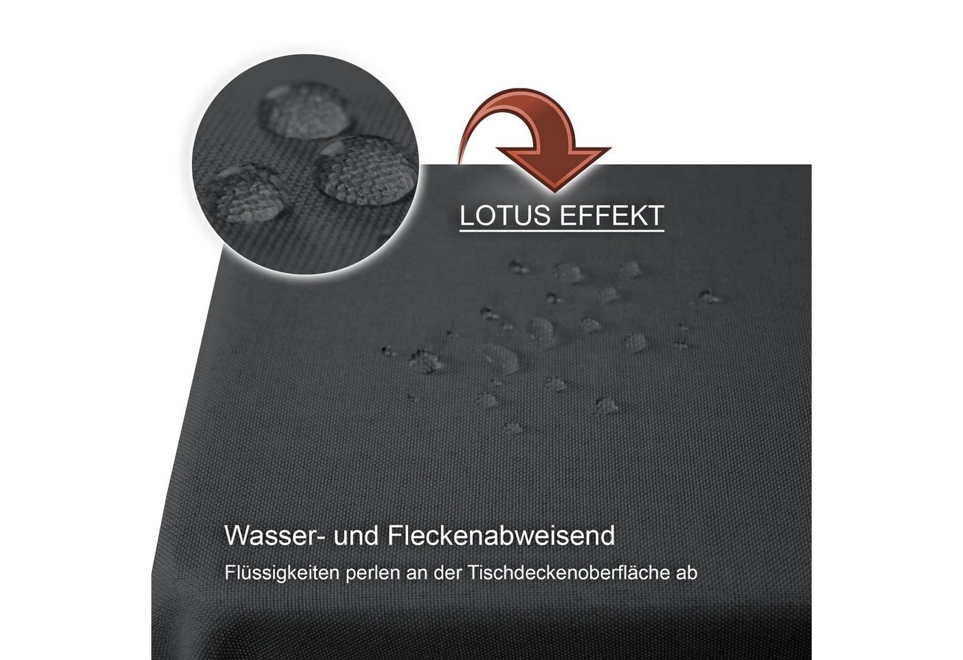 Haus und Deko Tischdecke Tischdecke eckig Leinenoptik Lotuseffekt Tischwäsche Wasserabweisend (1-tlg) – Bild 3 von 5