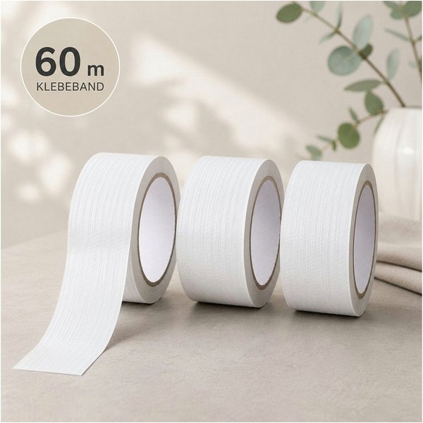 Haushalt International Im- und Export GmbH Isolierband Fensterisolierband Fensterdichtung Gewebeband 3x20m 3er Set (Set, 3-St., Packung) je Rolle 5cm x 20m, Zus