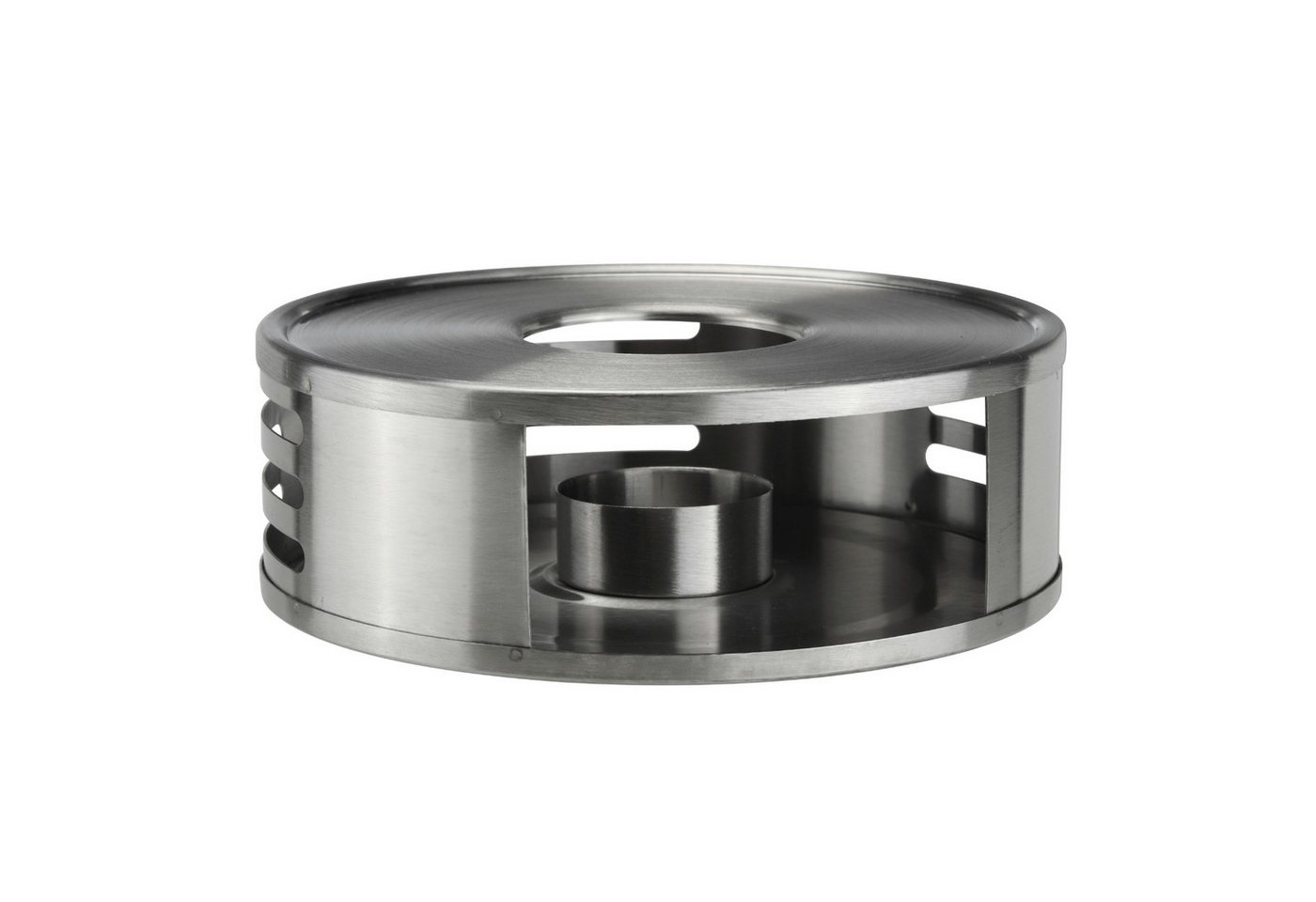 Haushalt International Im- und Export GmbH Teestövchen Stövchen Teekannenerwärmer Teelichthalter Edelstahl 15x5cm, (Stück, 1-tlg., Packung), Teelichthalter, Sil – Bild 4 von 4