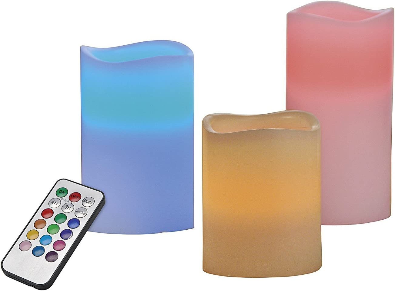 Haushalt International LED-Kerze, 3er Set - Mit Fernbedienung - Farbwechselnd – Bild 2 von 2