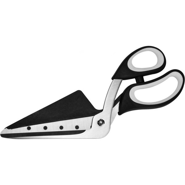 Haushalt International Pizzaschere Pizza Schere mit Edelstahl Klingen - 27 cm, (Packung, 1-tlg., Pizzaschere), trennbare Scherenblätter, Griff aus Silikon