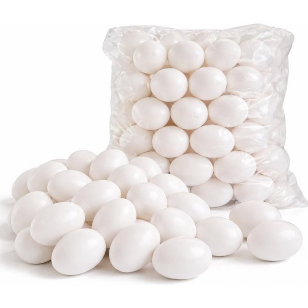 HaushaltO Osterei 50 weiße Plastikeier, 6 cm, zum Basteln und Bemalen für Ostern (Set, 50 St., 50er Set)
