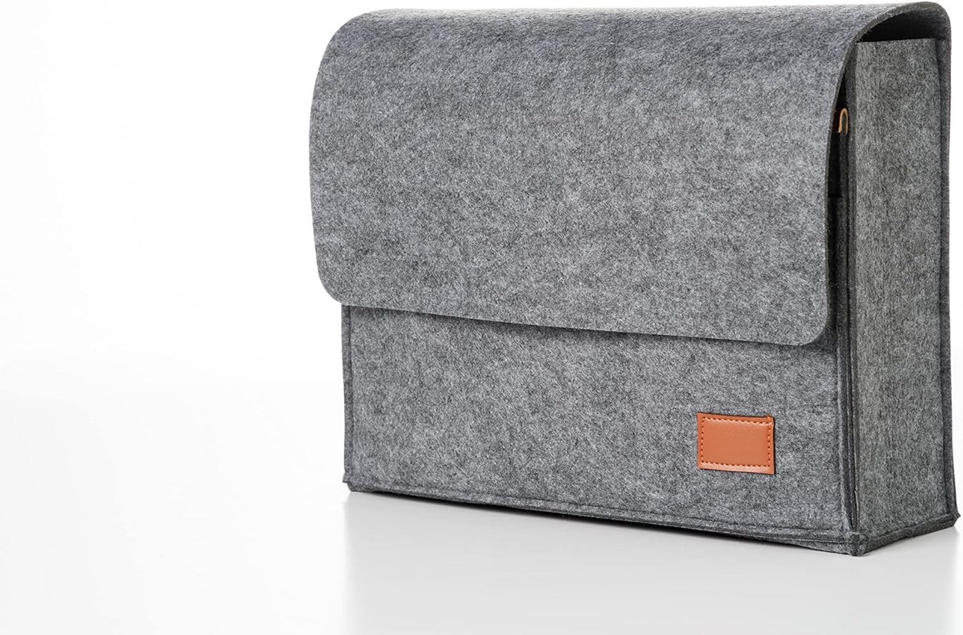 hausleben Betttasche Bettasche (Hellgrau), Sofa und Bett Organizer aus dickem Filz (1-tlg), Anti-Rutsch Aufbewahrungstasche Nachttisch Tasche Hängeaufbewahrung – Bild 4 von 4