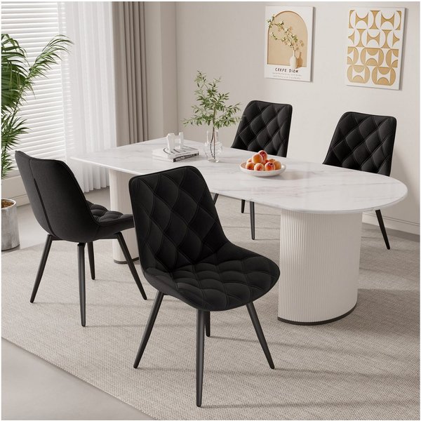 HawthyHome Esszimmerstuhl 2er-Set 360° Drehbar – Moderner Polsterstuhl für Wohnzimmer, Küche (4 St), 360° Drehbar