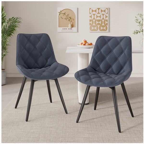 HawthyHome Esszimmerstuhl 2er-Set 360° Drehbar – Moderner Polsterstuhl für Wohnzimmer, Küche (2 St), 360° Drehbar