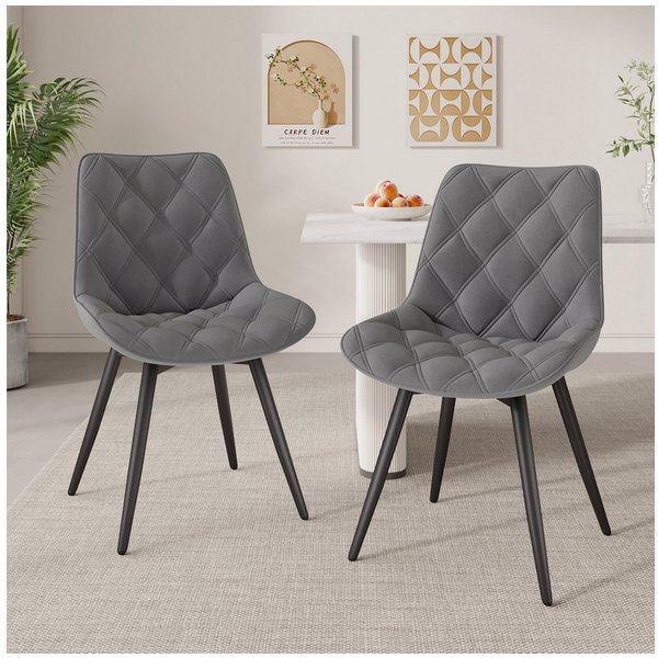 HawthyHome Esszimmerstuhl 2er-Set 360° Drehbar – Moderner Polsterstuhl für Wohnzimmer, Küche (2 St), 360° Drehbar