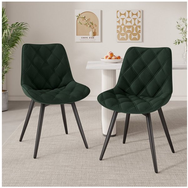 HawthyHome Esszimmerstuhl 2er-Set 360° Drehbar – Moderner Polsterstuhl für Wohnzimmer, Küche (2 St), 360° Drehbar