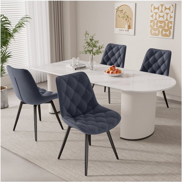 HawthyHome Esszimmerstuhl 2er-Set 360° Drehbar – Moderner Polsterstuhl für Wohnzimmer, Küche (4 St), 360° Drehbar