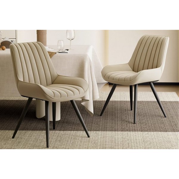 HawthyHome Esszimmerstuhl Stuhlset – Polsterstühle, Moderner Küchenstuhl (2 St), mit Ergonomischer Rückenlehne und Metallbeinen