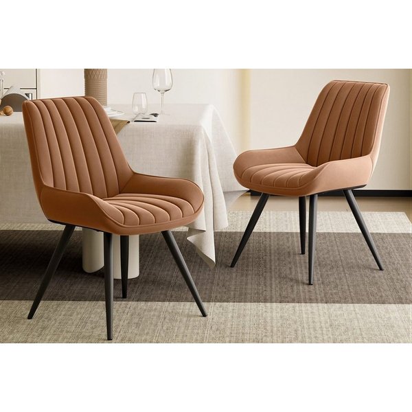 HawthyHome Esszimmerstuhl Stuhlset – Polsterstühle, Moderner Küchenstuhl (2 St), mit Ergonomischer Rückenlehne und Metallbeinen