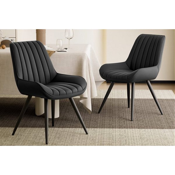 HawthyHome Esszimmerstuhl Stuhlset – Polsterstühle, Moderner Küchenstuhl (2 St), mit Ergonomischer Rückenlehne und Metallbeinen