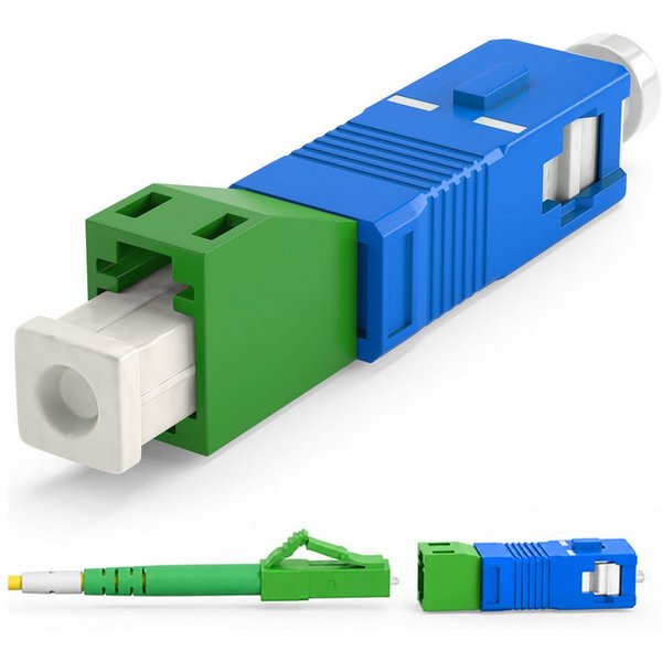 HB-DIGITAL LWL Adapter LC/APC auf SC/UPC Simplex Glasfaserkabel, Nur fuer passende LC/APC und SC/UPC Singlemode Anschluesse geeignet