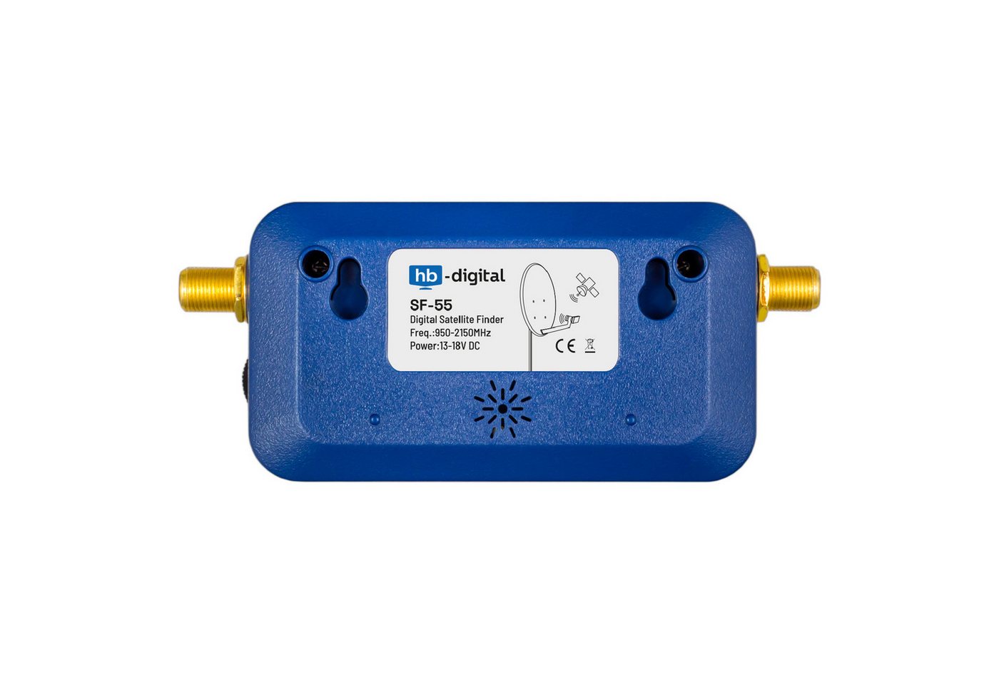 HB-DIGITAL Satfinder Digital SF-55 LCD Display blau, Einfach per Anschlusskabel zwischen LNB und Receiver geschaltet. – Bild 4 von 5