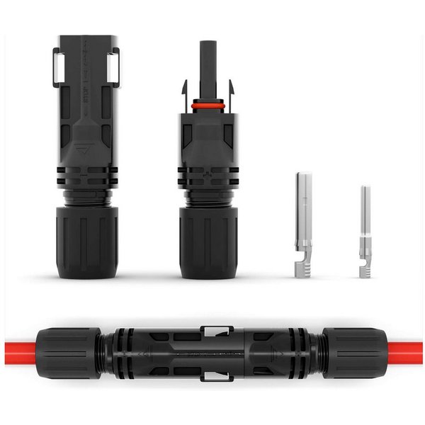 HB-DIGITAL Solarstecker 1500V PV Stecker für Solarkabel 4mm²/6mm² Solarkabel, Solarstecker, Stabil, Witterungs- und UV-Beständig