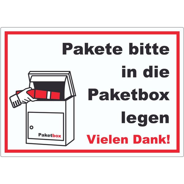 HB-Druck Aufkleber Pakete Paketbox Aufkleber, wetterfest, UV-beständig, kratzfest