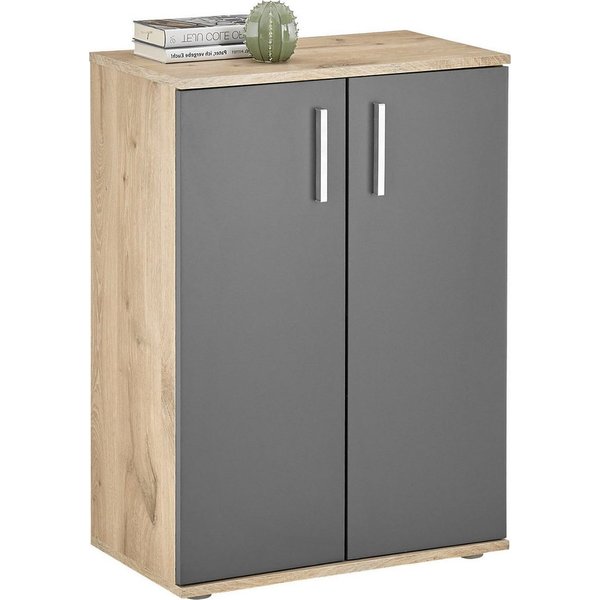 HBZ Kommode BC-Drift-2, Mehrzweckschrank Stellmaß BxHxT 60x84x35 cm (1 St), Schrank mit 2 Türen und 1 Einlegeboden