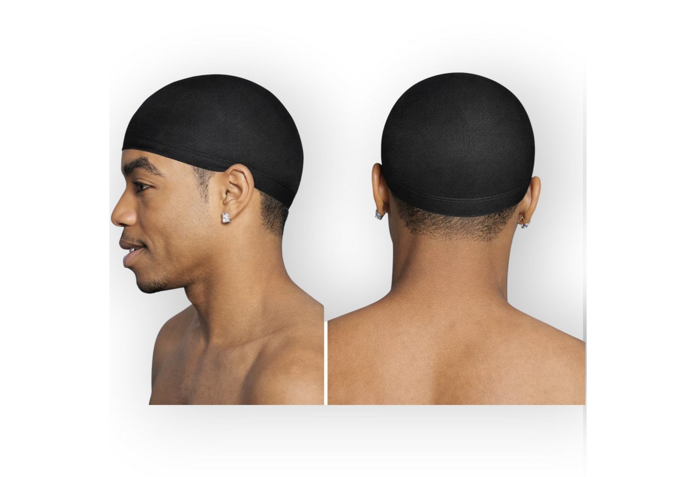 HC Haartrockenhaube Wave cap Stocking Black, 1-Packung, rutschfester Sitz, ideal für Waves und Braids – Bild 2 von 2