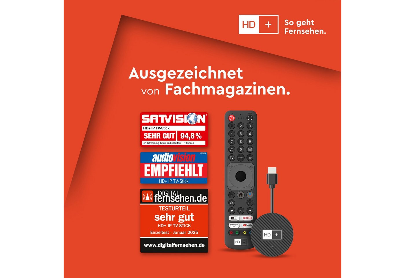 HD+ Streaming-Stick IP TV-Stick, Android TV, Inkl. 3 Monate HD+ IP, 4k UHD – Bild 5 von 5