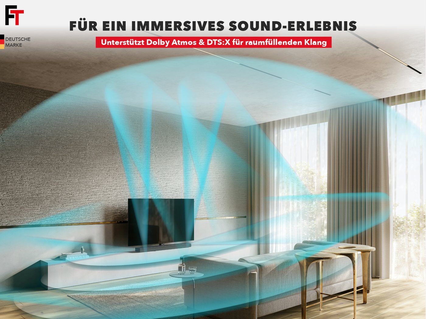 FeinTech HDMI-Splitter FeinTech AX340 HDMI 2.1 eARC Pass Switch 4 In 1 Out für eARC Soundbar, unterstützt 4K 120Hz & 8K – Bild 5 von 5