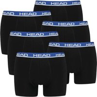 HEAD Herren Boxershort, 6er Pack - Basic, Baumwoll Stretch, einfarbig, Größe M in Schwarz
