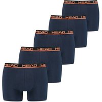 HEAD Herren Boxershorts, 5er Pack - Basic Boxer Trunks ECOM, Stretch Cotton, Größe L in Blau