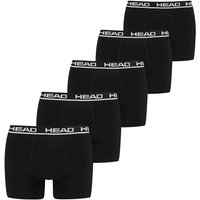 HEAD Herren Boxershorts, 5er Pack - Basic Boxer Trunks ECOM, Stretch Cotton, Größe S in Schwarz