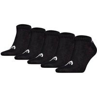 HEAD Unisex Sneaker Socken, 5er Pack - ELEMENTS ALL SPORTS SNEAKER ECOM, Kurzsocken, einfarbig, Größe 43-46 in Schwarz