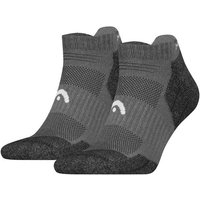 HEAD Unisex Sneaker-Wandersocken, 2er Pack - Hiking All Climates Sneaker 2P, Sportsocken, Logo, Größe 39-42 in Grau