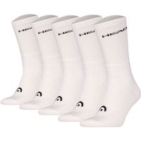 HEAD Unisex Socken, 5er Pack - ELEMENTS ALL SPORTS CREW ECOM, einfarbig, Größe 35-38 in Weiß