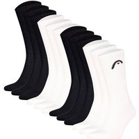 HEAD Unisex Socken, 12er Pack - All Sport Training Crew, Sportsocken, Logo, Größe 43-46 in Schwarz