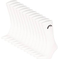 HEAD Unisex Socken, 12er Pack - All Sport Training Crew, Sportsocken, Logo, Größe 43-46 in Weiß