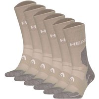 HEAD Unisex Wandersocken, 6er Pack - Hiking All Climates Crew, Sportsocken, Logo, Größe 43-46 in Bunt