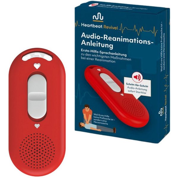 Heartbeat Revivel Erste-Hilfe-Set Audio-Reanimations-Anleitung - Ohne App & Internet, sofort startklar, (1 St), Kompakt für Zuhause & unterwegs