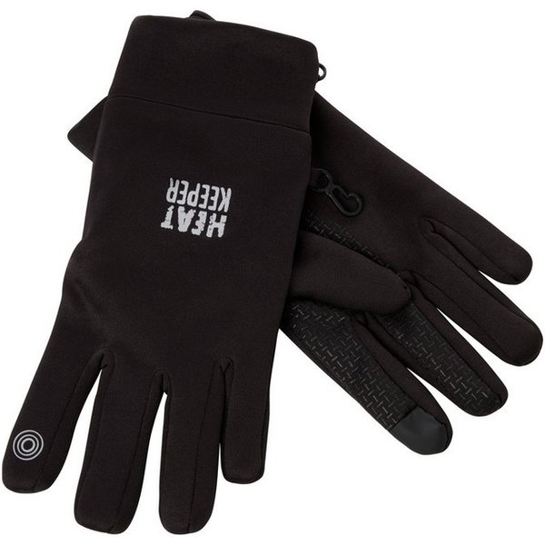 Heatkeeper Fleecehandschuhe mit Silikon-Finish an der Handfläche und I-Touch-Profile an Daumen